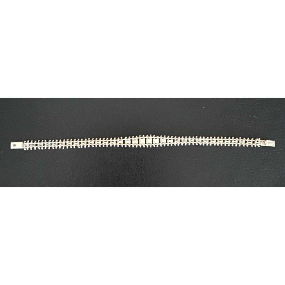 Vintage Artisan 925 Sterling Silver 7" Articulated Bracelet 8.35g